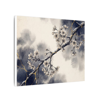 Ma Cherry Blossom Canvas Art - Kintsugi Gold Vein