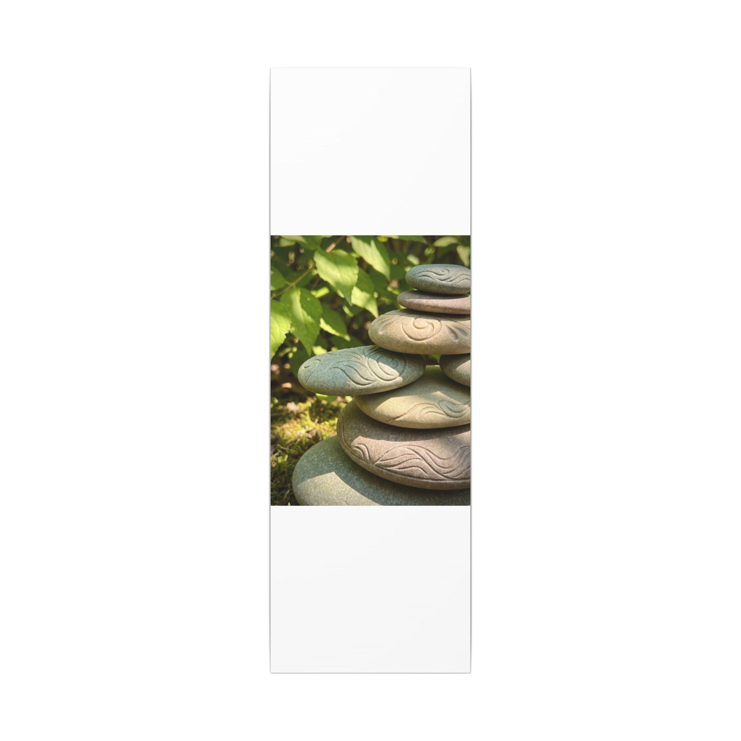 River Stones Summer Canvas Art | Japandi Earthy Design