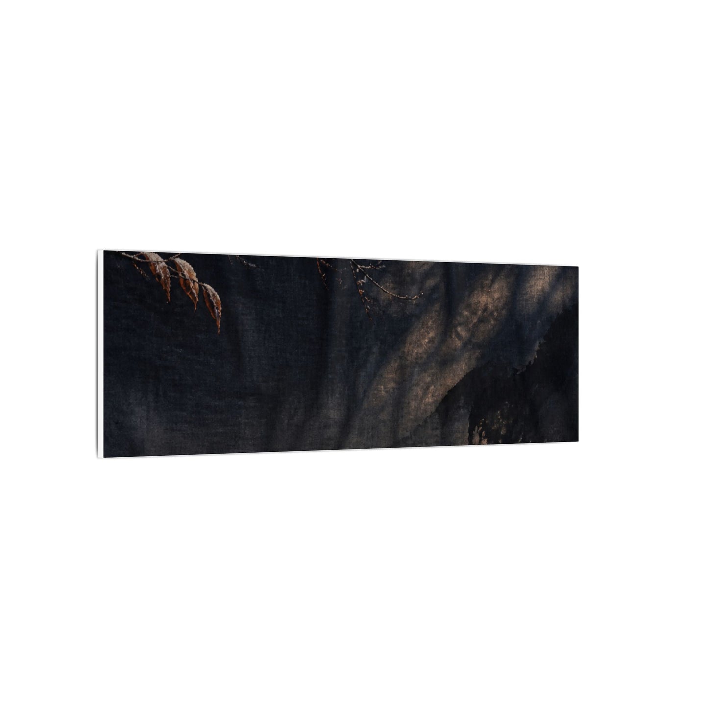 Atmospheric Silk Drape Canvas Art - Charcoal Ink Dark Japandi