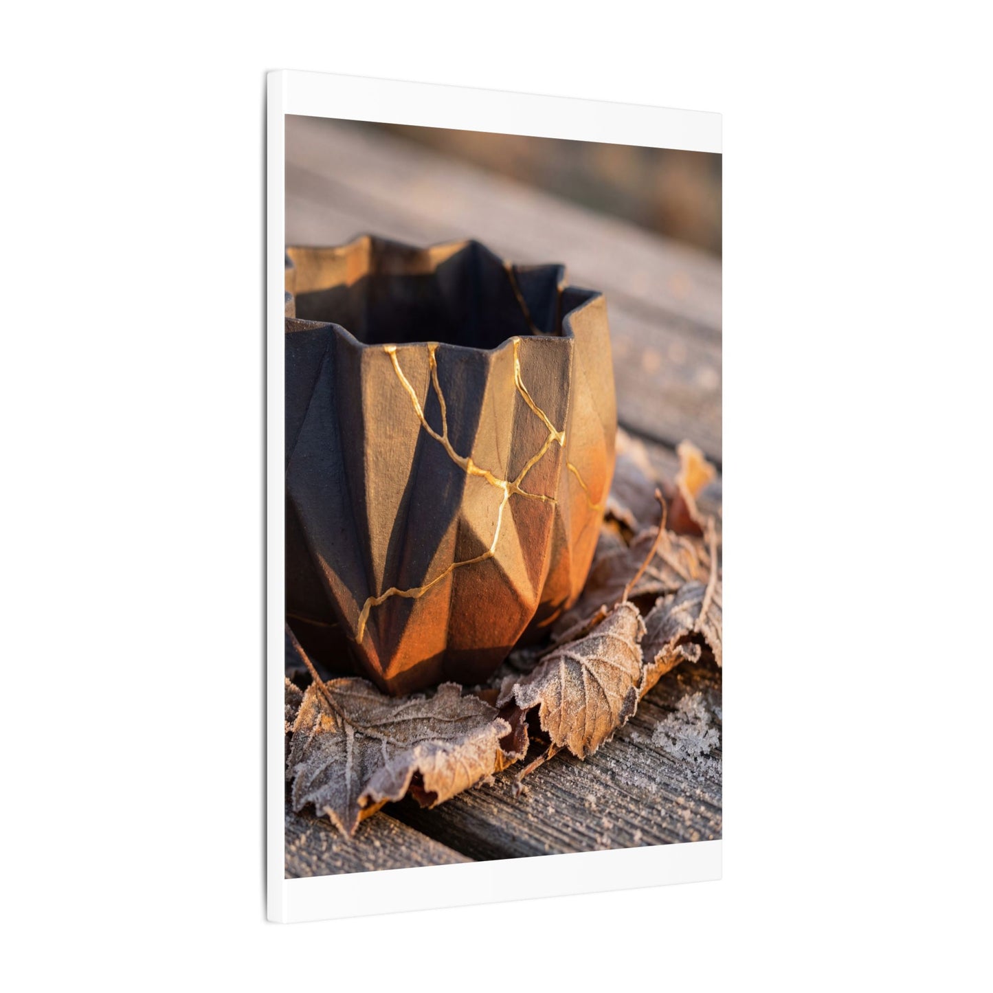 Paper Fold Gold Repair Canvas Art | Philosophical Kintsugi Art