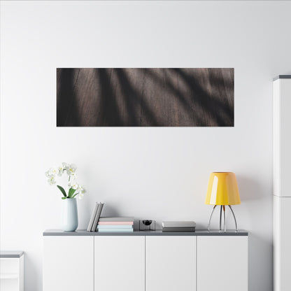 Dark Japandi Shadow Play in Dawn | Moody Minimal Canvas Art