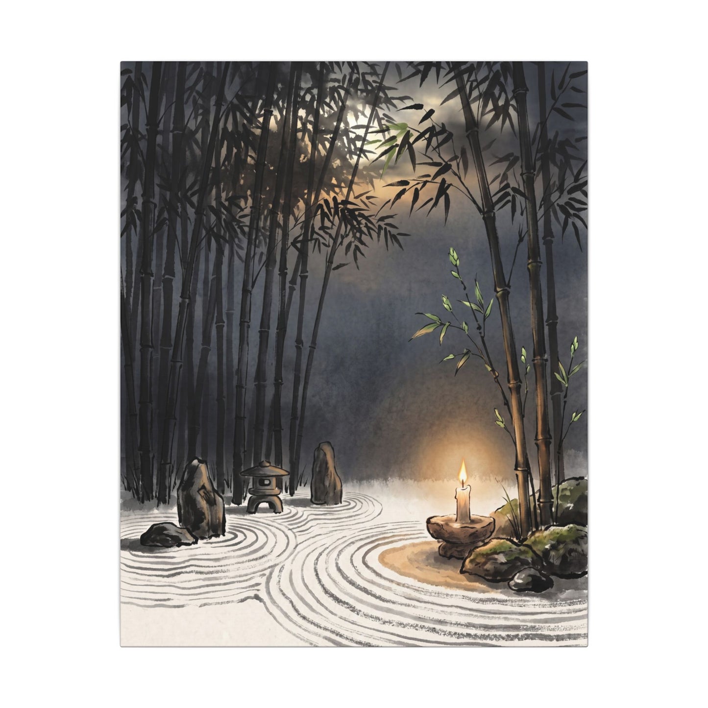 Tranquil Bamboo Grove Canvas Art - Karesansui Zen