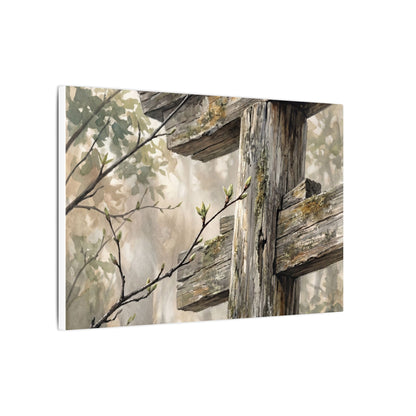 Torii Gate Spring Canvas Art | Japandi Neutral Design