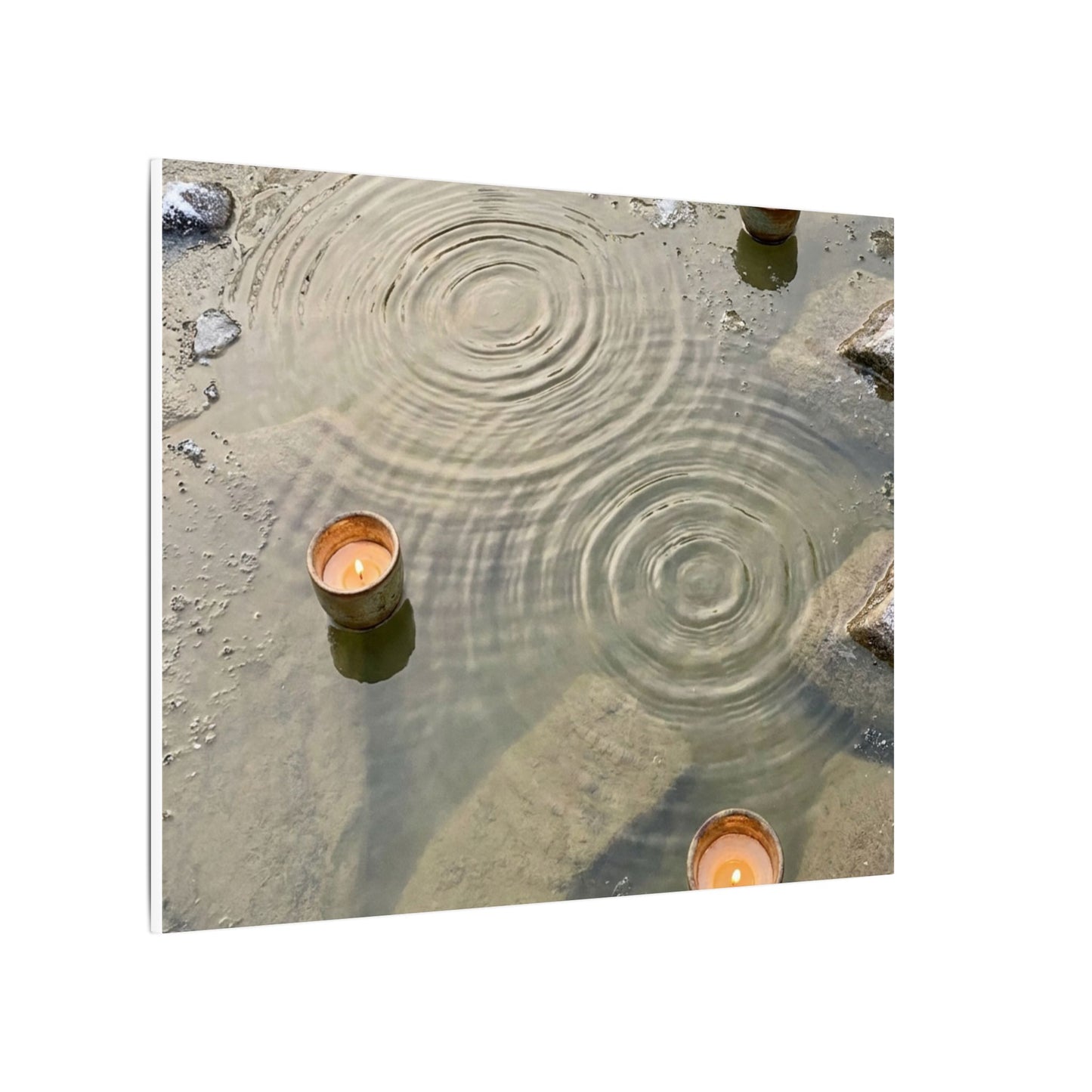 Water Ripple Canvas Art | Winter Japandi Japanese Pattern Art