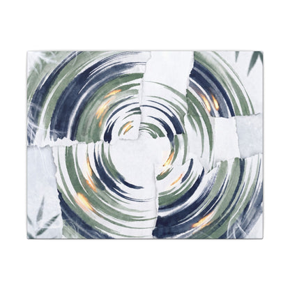 Winter Water Ripple Sumi E Canvas Art | Peaceful Decor