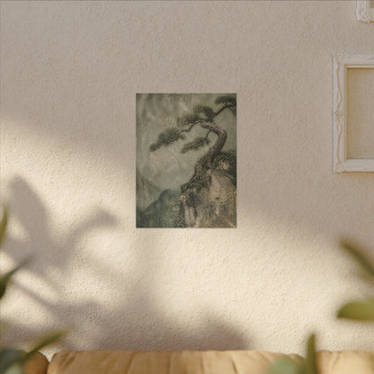 Fukinsei Pine Tree Canvas Art - Japandi Texture