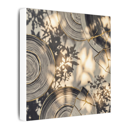 Healing Water Ripple Canvas Art - Gold Vein Kintsugi