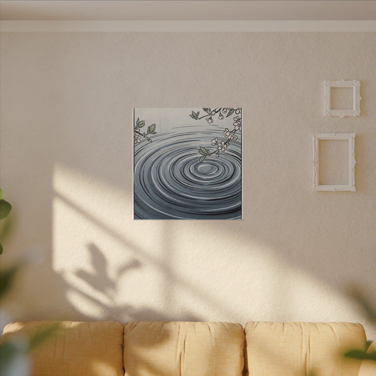 Calm Water Ripple Canvas Art - Ukiyo E Inspired Zen