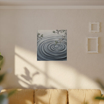 Calm Water Ripple Canvas Art - Ukiyo E Inspired Zen