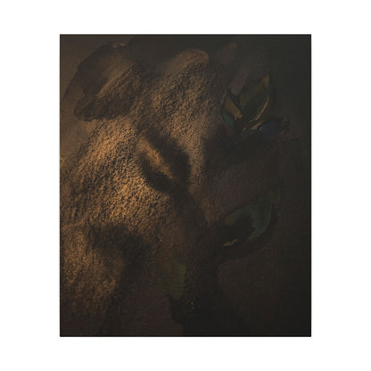 Candlelight Shadow Play Canvas Art - Dark Japandi Ma