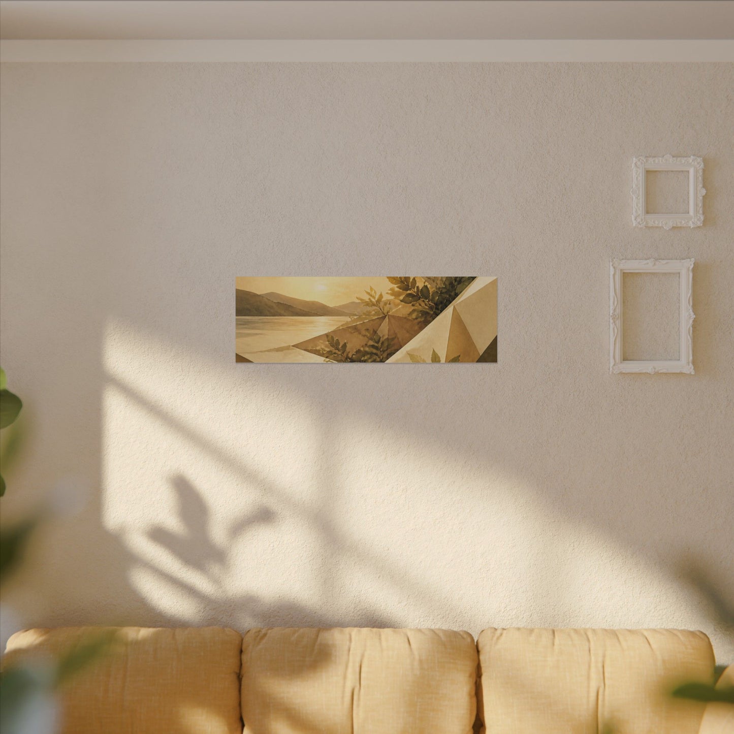 Golden Hour Paper Fold Canvas Art - Japandi Ma