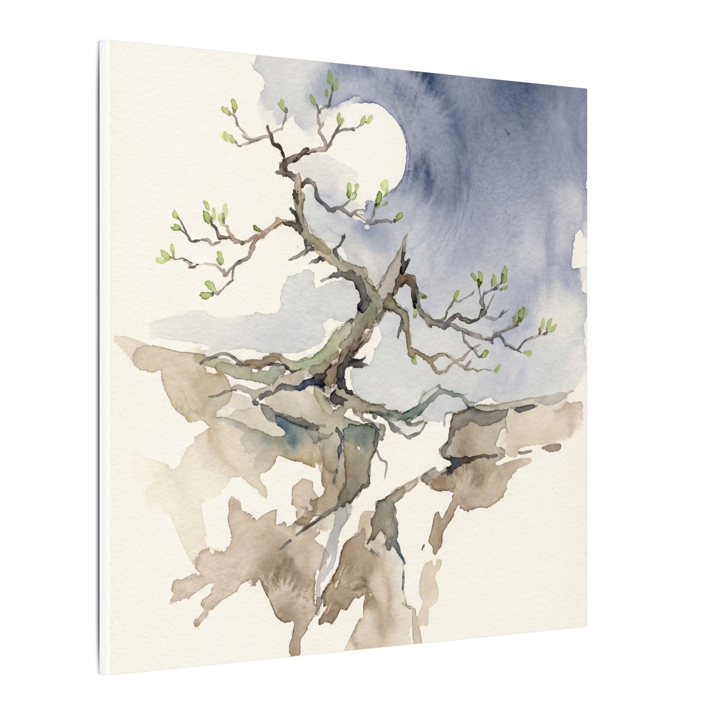 Moonlight Pine Tree Canvas Art - Japandi Ma