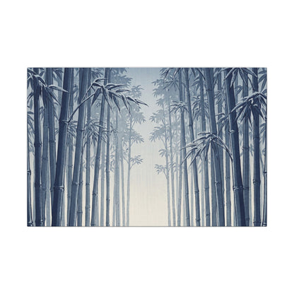 Bamboo Grove Canvas Art | Winter Zen Ukiyo E Inspired Art