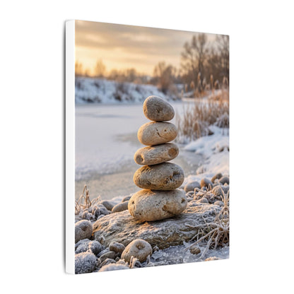 Ma River Stones Canvas Art - Japandi Japanese Pattern