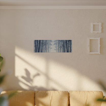 Bamboo Grove Canvas Art | Winter Zen Ukiyo E Inspired Art