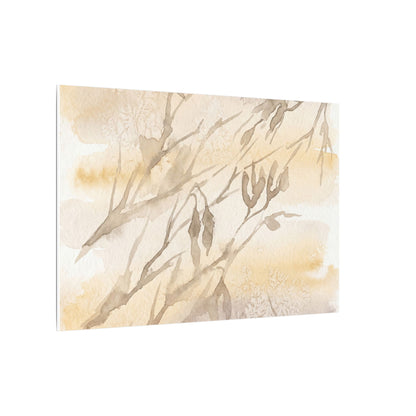 Shadow Play Winter Canvas Art | Japandi Warm Design