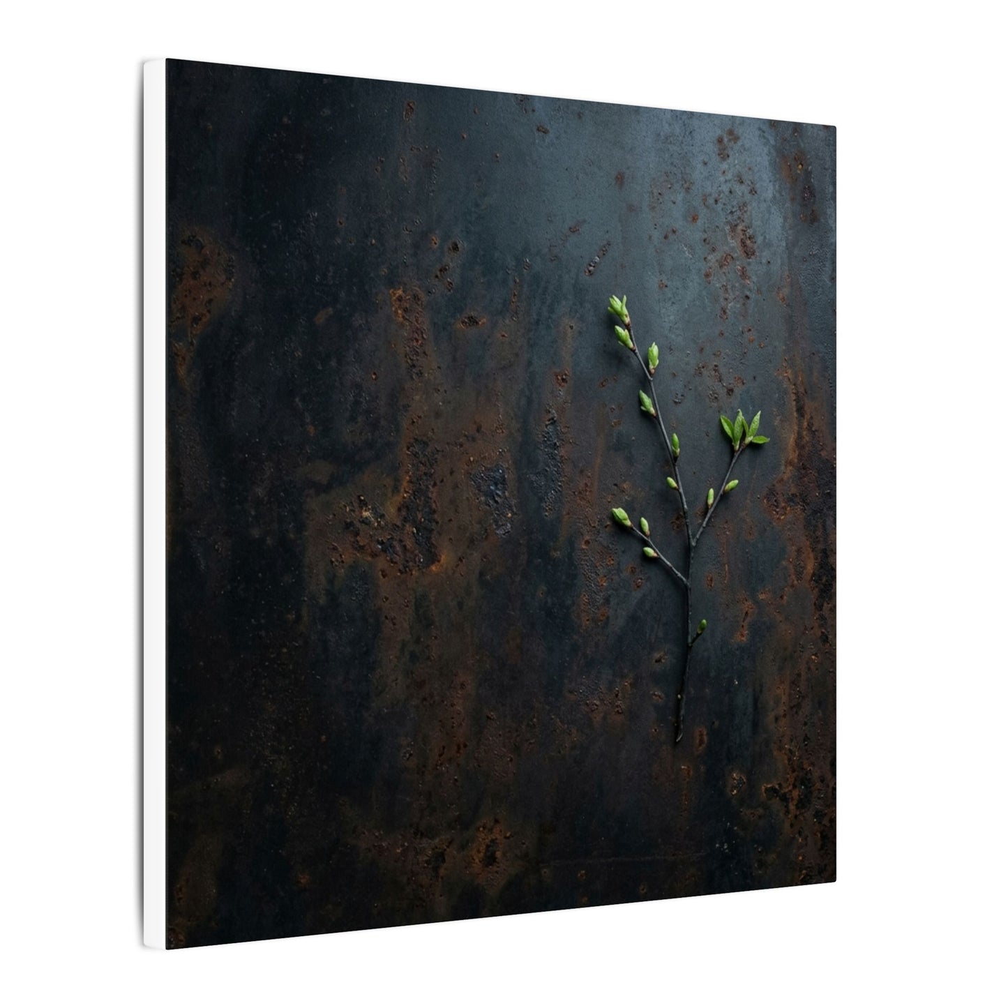 Rust Patina Moody Minimal Canvas Art | Moody Dark Japandi Art