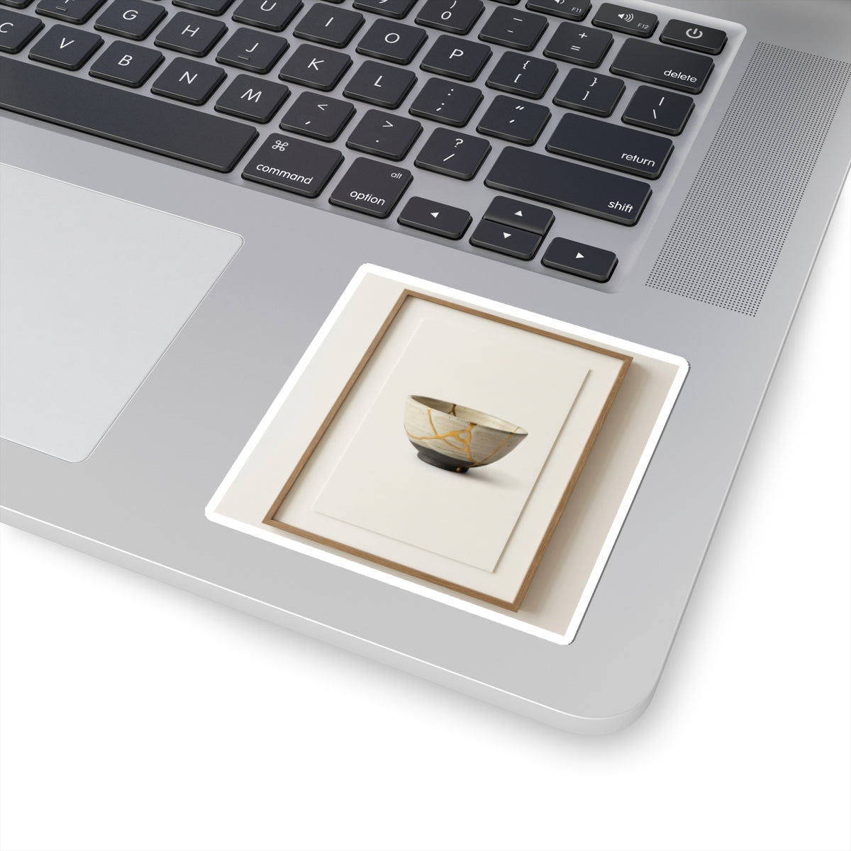 Kintsugi Charcoal Sticker Art Print
