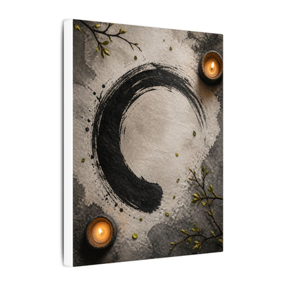Candlelight Ink Brushstroke Canvas Art - Zen Ma