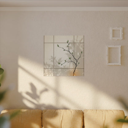 Shoji Screen Spring Canvas Art | Japandi Cozy Design