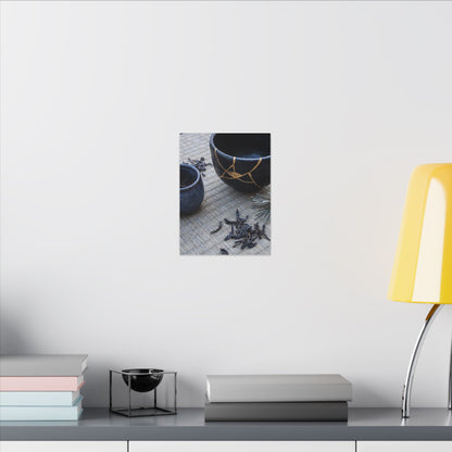 Kintsugi Tea Ceremony in Overcast | Gold Vein Canvas Art