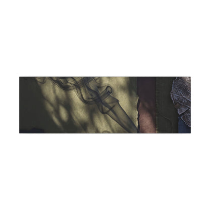 Ma Incense Smoke Canvas Art - Dark Japandi Dark Texture