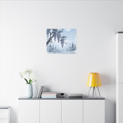 Seijaku Wisteria Canvas Art - Zen Sumi E
