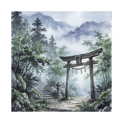 Moonlight Torii Gate Canvas Art - Zen Fukinsei