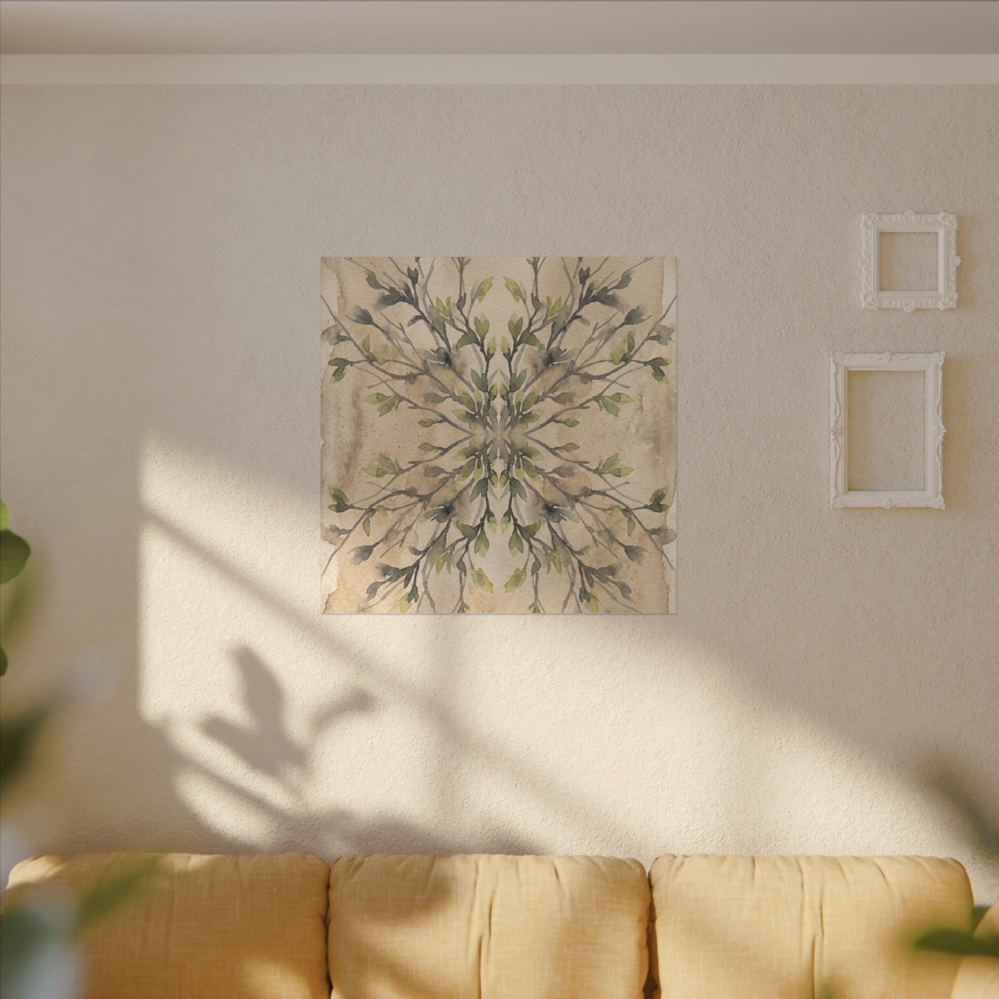 Shibui Shadow Play Canvas Art - Japandi Watercolor