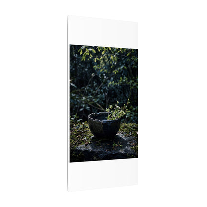 Dappled Ceramic Bowl Canvas Art - Dark Japandi Datsuzoku