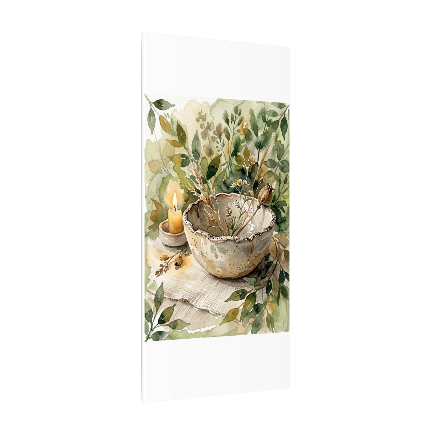 Ceramic Bowl Summer Canvas Art | Japandi Elegant Design