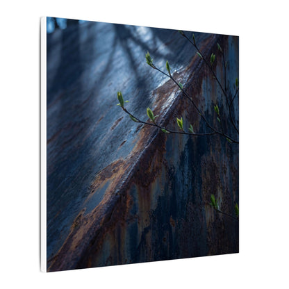 Rust Patina Canvas Art | Spring Dark Japandi Shadow Zen Art