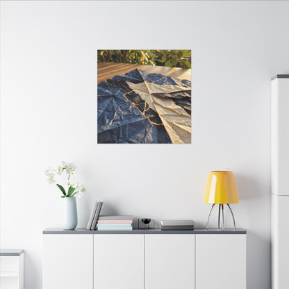 Golden Hour Paper Fold Canvas Art - Kintsugi Ma