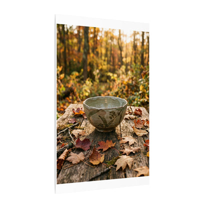 Golden Hour Ceramic Bowl Canvas Art - Japandi Fukinsei