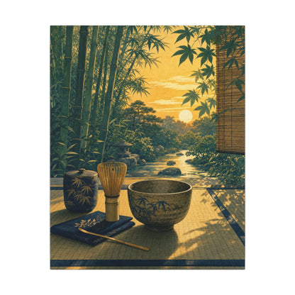 Ma Tea Ceremony Canvas Art - Zen Ukiyo E Inspired