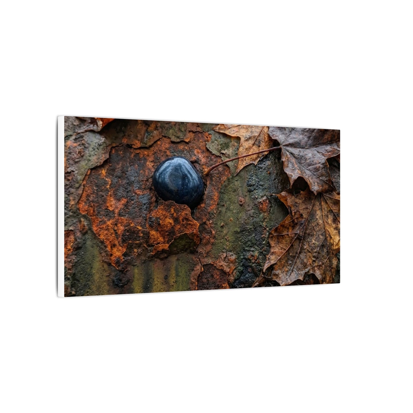 Datsuzoku Rust Patina Canvas Art - Dark Japandi Moody Minimal