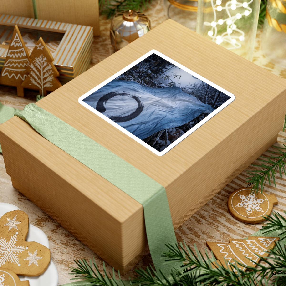 Tranquil Silk Drape Sticker - Enso Zen