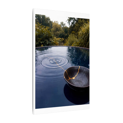 Kintsugi Water Ripple in Overcast | Broken Beauty Canvas Art