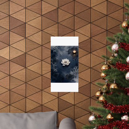 Lotus Flower Wall Art Print | Winter Zen Sumi E Art