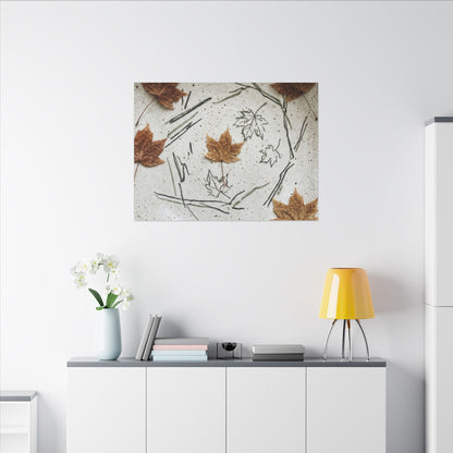 Ceramic Bowl Autumn Canvas Art | Japandi Elegant Design