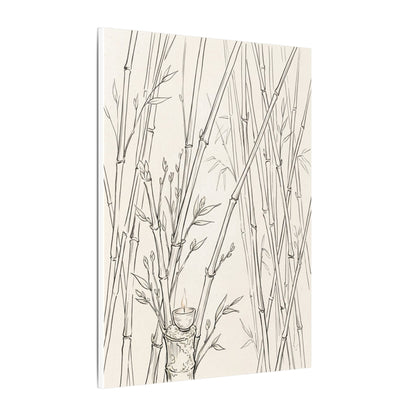 Candlelight Bamboo Grove Canvas Art - Japandi Fukinsei