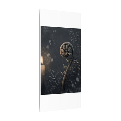 Candlelight Fern Unfurling Canvas Art - Japandi Ma