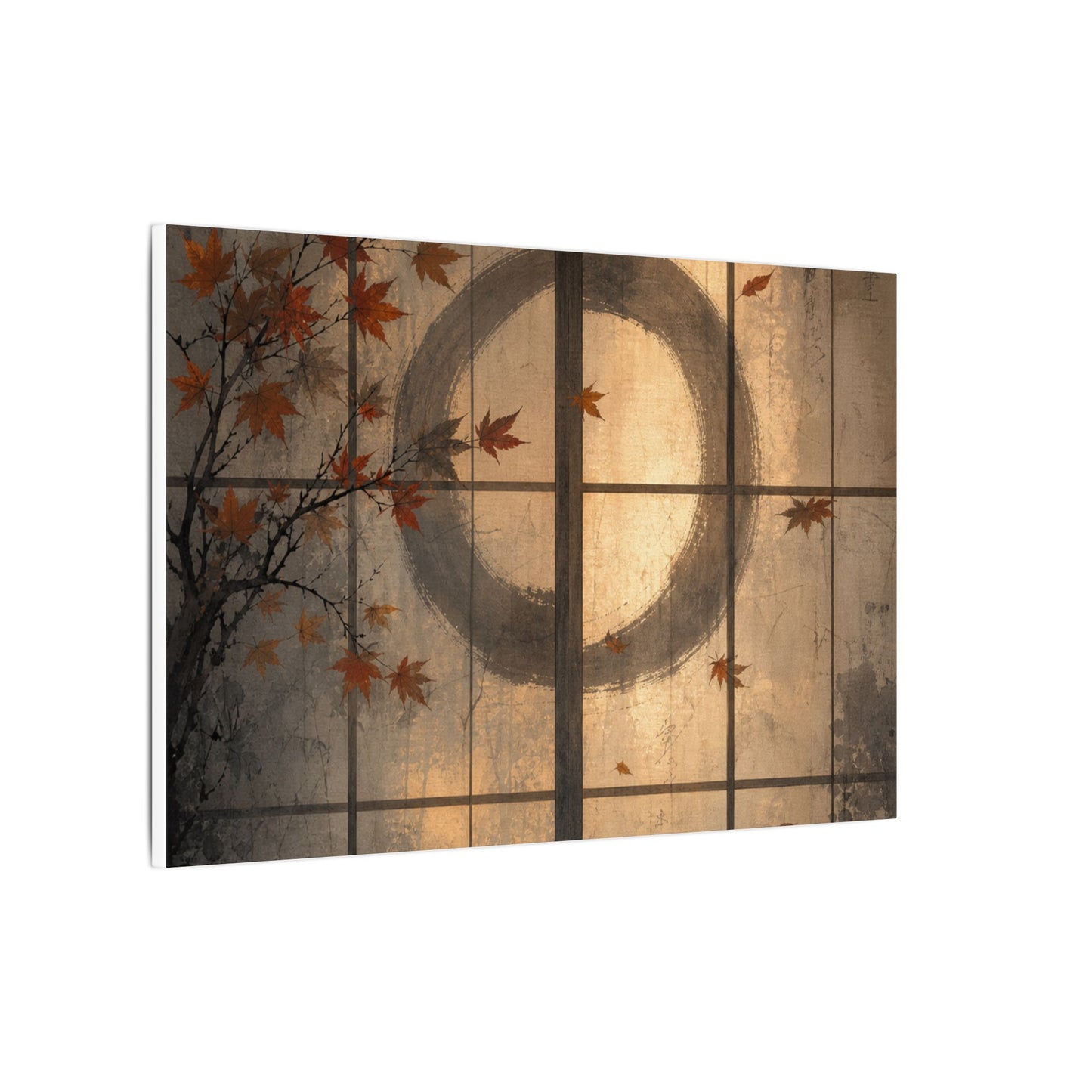 Shoji Screen Texture Canvas Art | Earthy Japandi Art