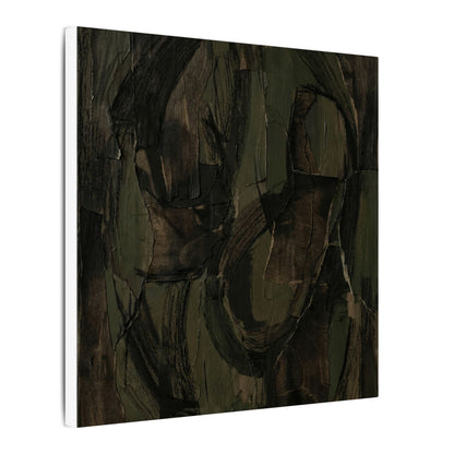 Mixed Media Dark Japandi Textured Canvas Art