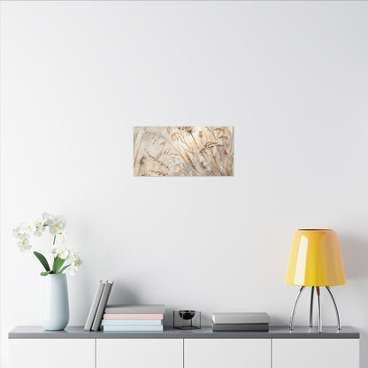 Winter Dried Flowers Watercolor Canvas Art | Warm Decor