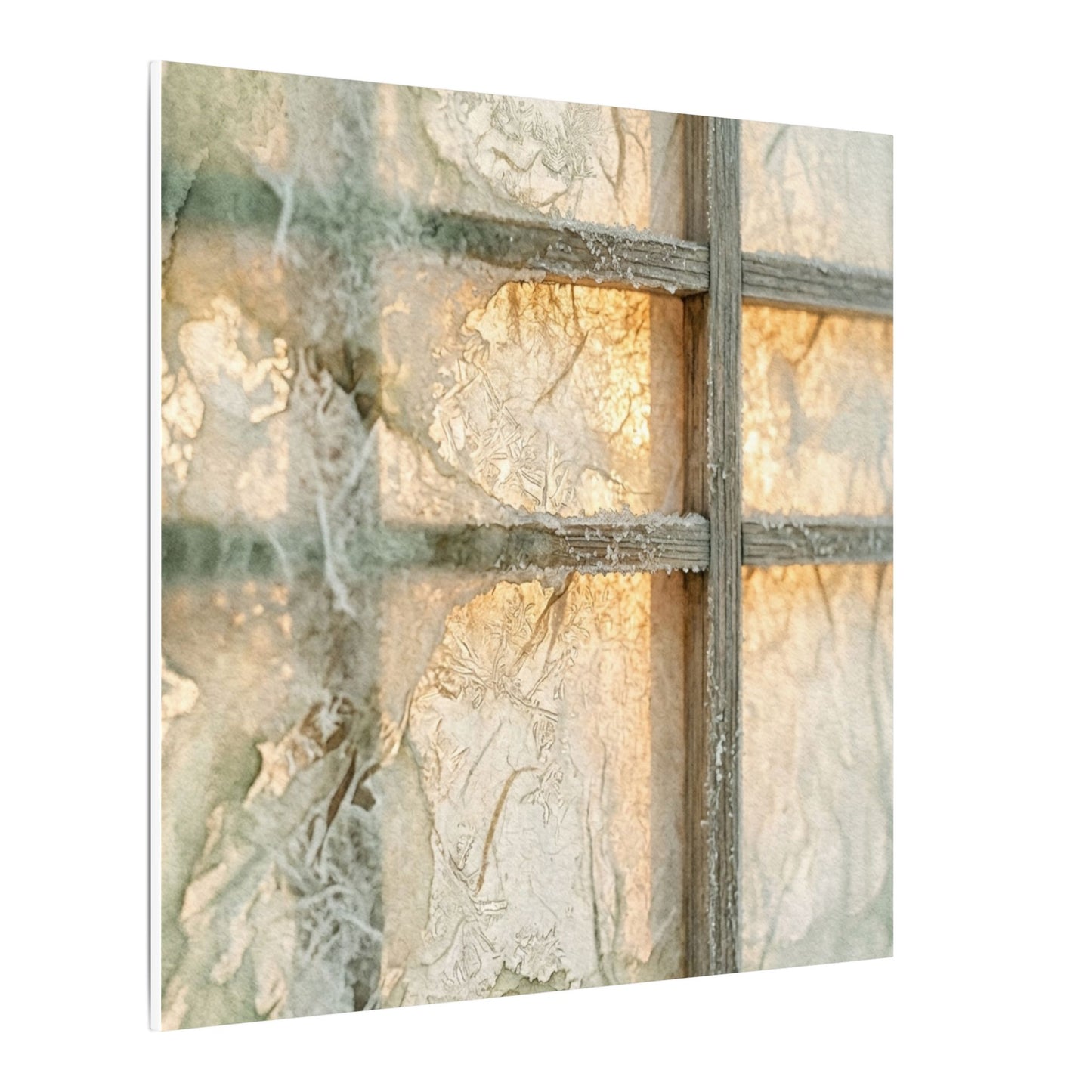 Winter Shoji Screen Watercolor Canvas Art | Elegant Decor
