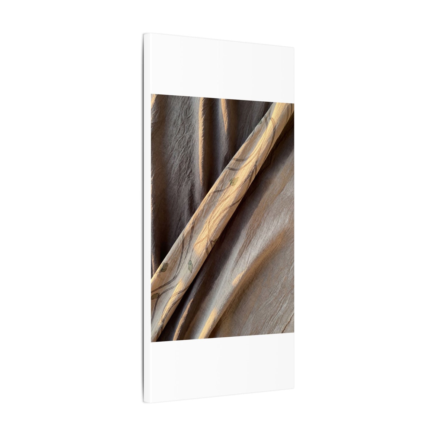 Warm Silk Drape Canvas Art - Japanese Pattern Japandi