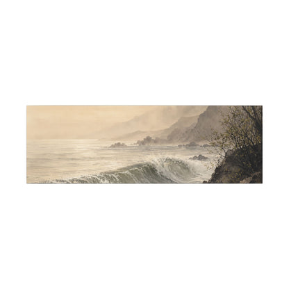Ocean Wave Spring Canvas Art | Japandi Elegant Design