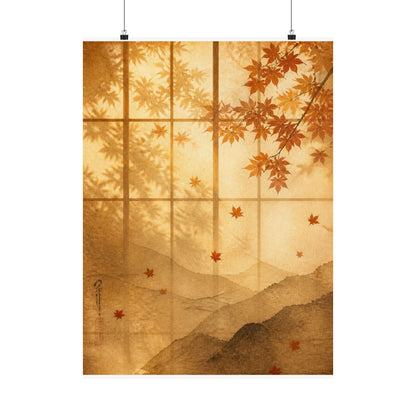 Shoji Screen Wall Art Print | Autumn Japandi Texture Art
