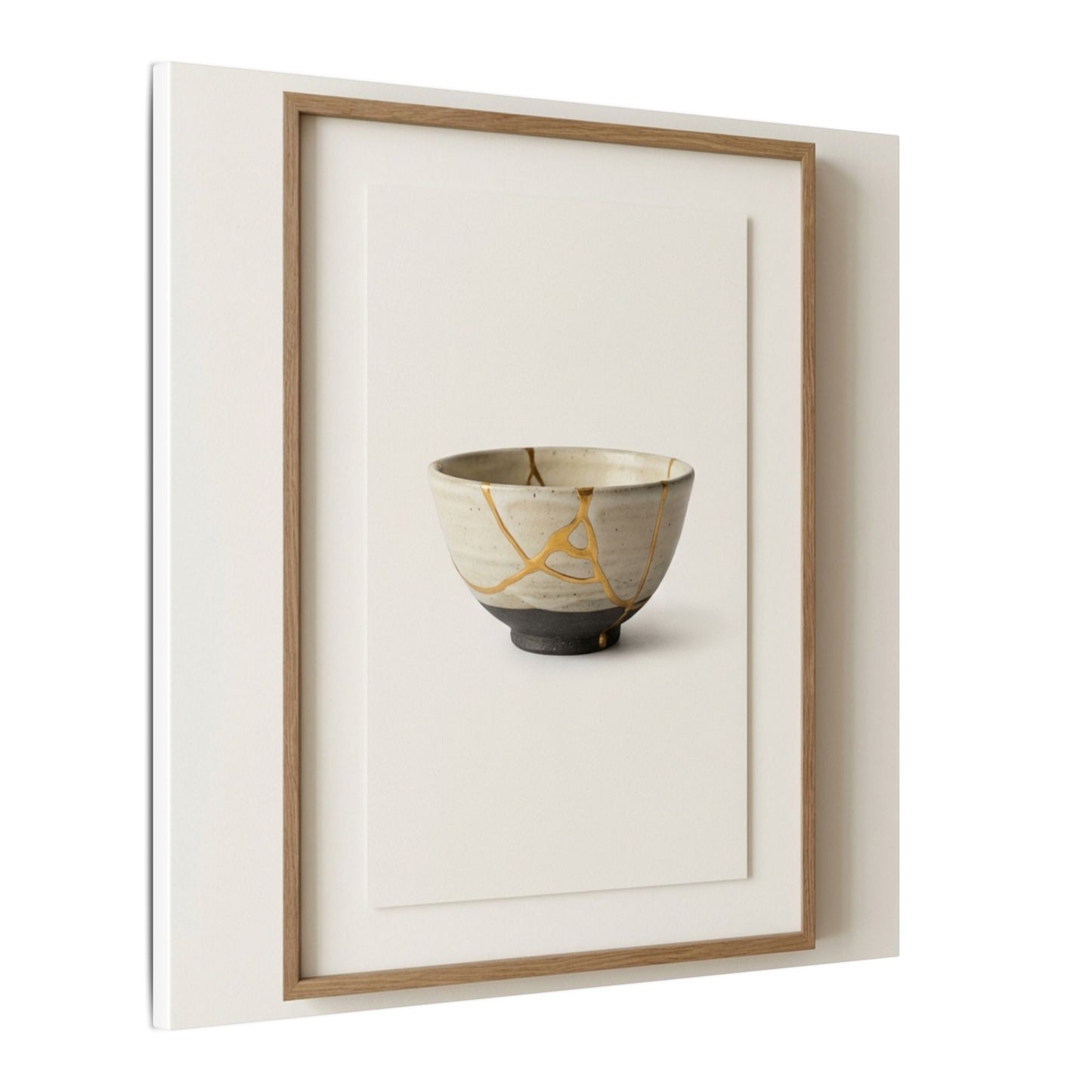 Kintsugi Charcoal Canvas Art